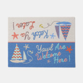 Beach House | Funny Sailboat Puff | Nautischer Spa Fußmatte (Vorderseite)