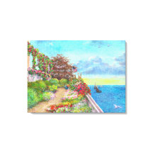 Beach House Garden mit Sailboat