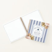 Beach House Gästebuch Blue Stripes Coastal Boho Notizblock (Innenseite)