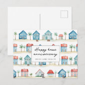 Beach House Happy Zuhause Anniversary Realty Postkarte (Vorne/Hinten)