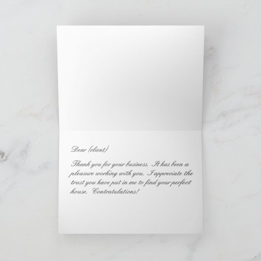 Beach House| Immobilien oder Hypotheken| Vielen Da Dankeskarte (Innenseite)