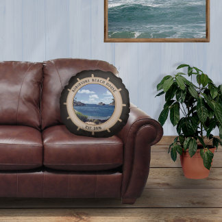 Beach House (individuell einstellbar) Rundes Kissen