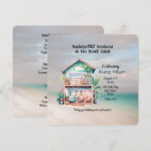 Beach House Junggeselinnen-Abschied Einladung (Vorne/Hinten)