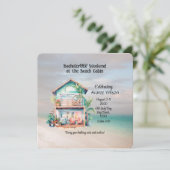 Beach House Junggeselinnen-Abschied Einladung (Stehend Vorderseite)