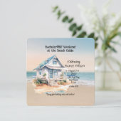 Beach House Junggeselinnen-Abschied Einladung (Stehend Vorderseite)