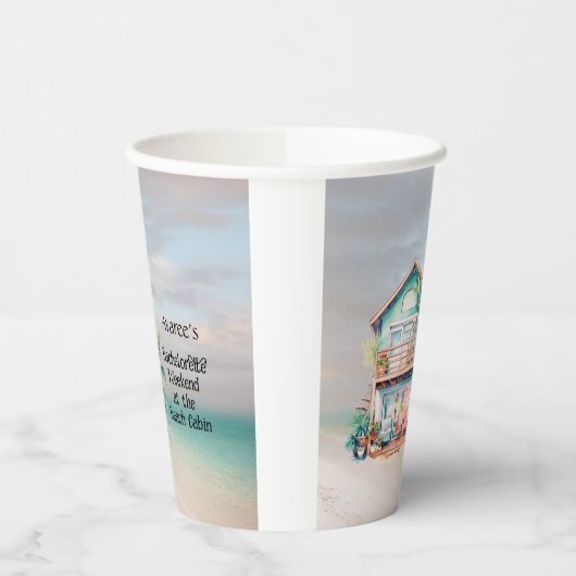 Beach House Junggeselinnen-Abschied Pappbecher (Links)
