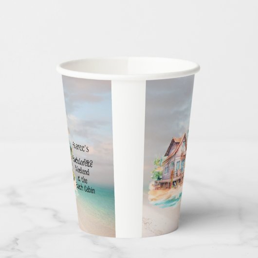 Beach House Junggeselinnen-Abschied Pappbecher (Links)