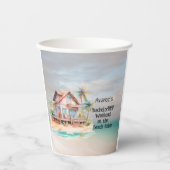 Beach House Junggeselinnen-Abschied Pappbecher (Vorderseite)