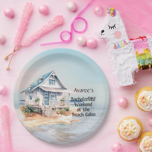 Beach House Junggeselinnen-Abschied Pappteller (Party)
