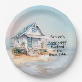Beach House Junggeselinnen-Abschied Pappteller (Vorderseite)