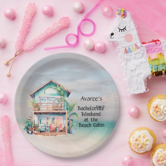 Beach House Junggeselinnen-Abschied Pappteller (Party)