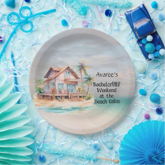 Beach House Junggeselinnen-Abschied Pappteller (Party)