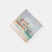 Beach House Junggeselinnen-Abschied Serviette (Ecke)