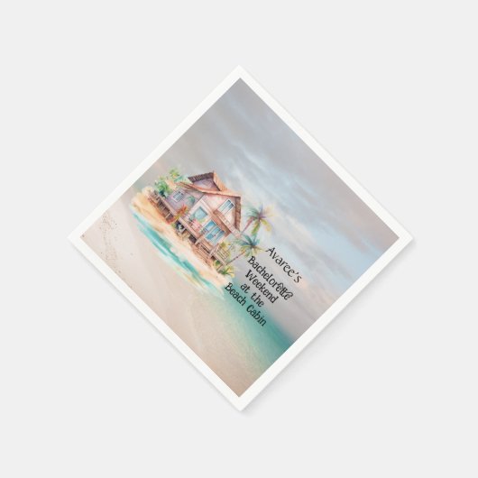 Beach House Junggeselinnen-Abschied Serviette (Ecke)