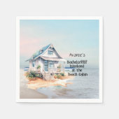 Beach House Junggeselinnen-Abschied Serviette (Vorderseite)