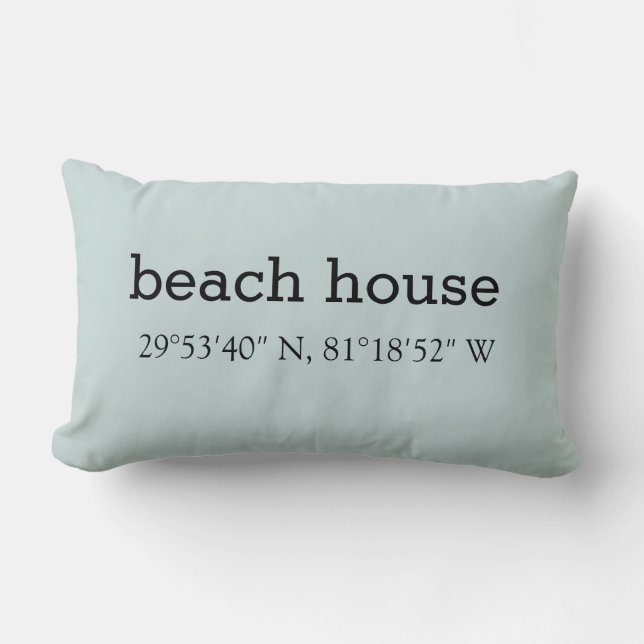 Beach House Lage Strand Kissen (Vorderseite)