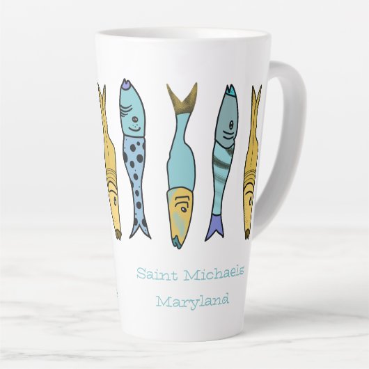 Beach House Latte Tasse (Rechte Ecke)