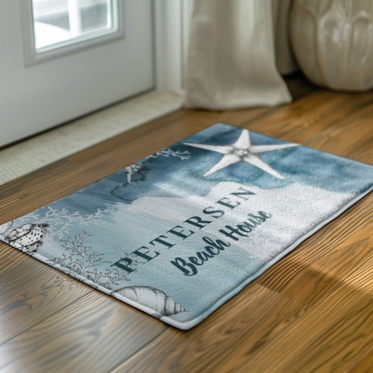 Beach House Moderne, weiße Sternenfamilie Fußmatte