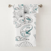 Beach House Muscheln Weißes Badetuch Set (Insitu)