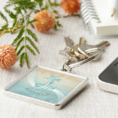 Beach House Nautical Anchor and Rope Aqua ID623 Schlüsselanhänger (Seite)