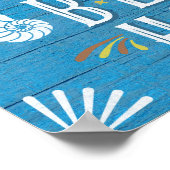 Beach House Nautical Coastal Blue | INDIVIDUELLE N Poster (Ecke)