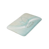 Beach House Nautical Fisherman Aqua Blue ID623 Badematte (Schrägansicht)