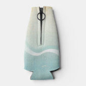 Beach House Nautical Fisherman Aqua Blue ID623 Flaschenkühler (Rückseite)