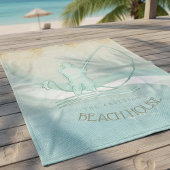 Beach House Nautical Fisherman Aqua Blue ID623 Fleecedecke