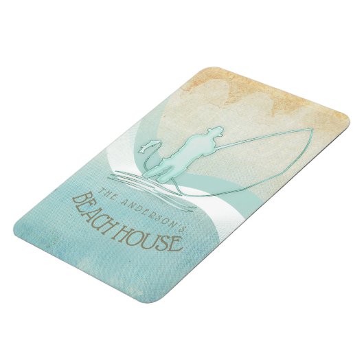 Beach House Nautical Fisherman Aqua Blue ID623 Magnet (Linke Seite)