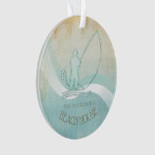 Beach House Nautical Fisherman Aqua Blue ID623 Ornament (Vorderseite)