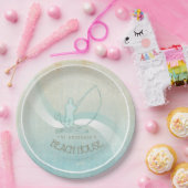 Beach House Nautical Fisherman Aqua Blue ID623 Pappteller (Party)