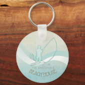 Beach House Nautical Fisherman Aqua Blue ID623 Schlüsselanhänger (Vorderseite)