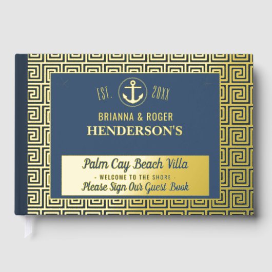 Beach House Nautical Key Urlaub Vermietung Gold Gästebuch (Vorderseite)