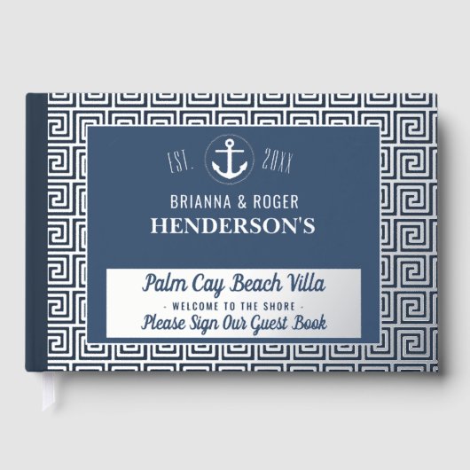 Beach House Nautical Key Urlaub Vermietung Silber Gästebuch (Vorderseite)