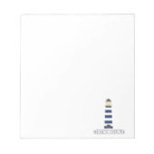 Beach House. Nautical Marine blauen Leuchtturm. Notizblock (Vorderseite)