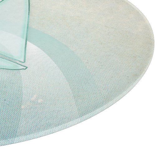 Beach House Nautical Sailboat Aqua Blue ID623 Schneidebrett (Ecke)