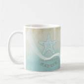 Beach House Nautical Starfish Aqua Blue ID623 Kaffeetasse (Links)