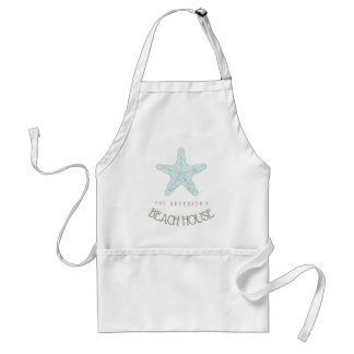 Beach House Nautical Starfish Aqua Blue ID623 Schürze