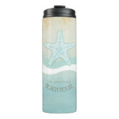 Beach House Nautical Starfish Aqua Blue ID623 Thermosbecher (Vorderseite)
