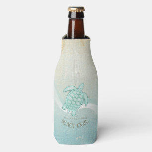 Beach House Nautical Turtle Aqua Blue ID623 Flaschenkühler