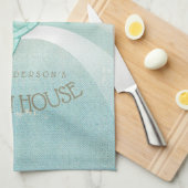 Beach House Nautical Turtle Aqua Blue ID623 Geschirrtuch (Viertel Falte)