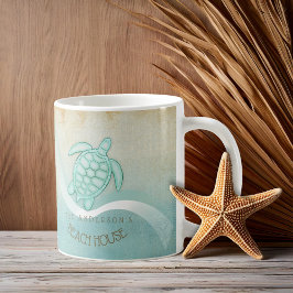 Beach House Nautical Turtle Aqua Blue ID623 Kaffeetasse