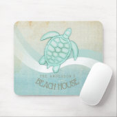 Beach House Nautical Turtle Aqua Blue ID623 Mousepad (Mit Mouse)