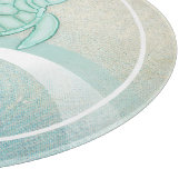 Beach House Nautical Turtle Aqua Blue ID623 Schneidebrett (Ecke)