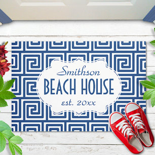 Beach House Navy Key Deko Nautic Personalisiert Fußmatte