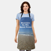 Beach House Pacific Coast Landschaft Foto Seaside Schürze (Getragen)