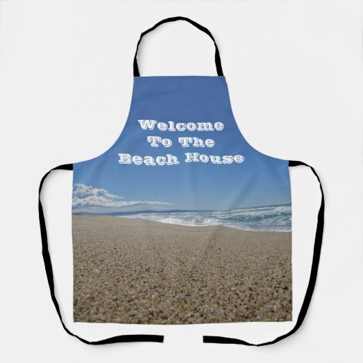 Beach House Pacific Coast Landschaft Foto Seaside Schürze (Vorderseite)