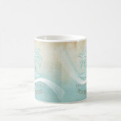Beach House Palm Trees Aqua ID623 Kaffeetasse (Mittel)
