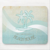 Beach House Palm Trees Aqua ID623 Mousepad (Vorne)