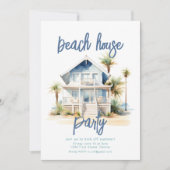 Beach House Party Einladung (Vorderseite)